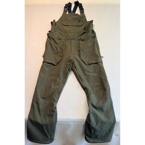 Volcom Roan Bib Overalls Mens Medium Green Snowboard Ski Pants 15K Waterproof
